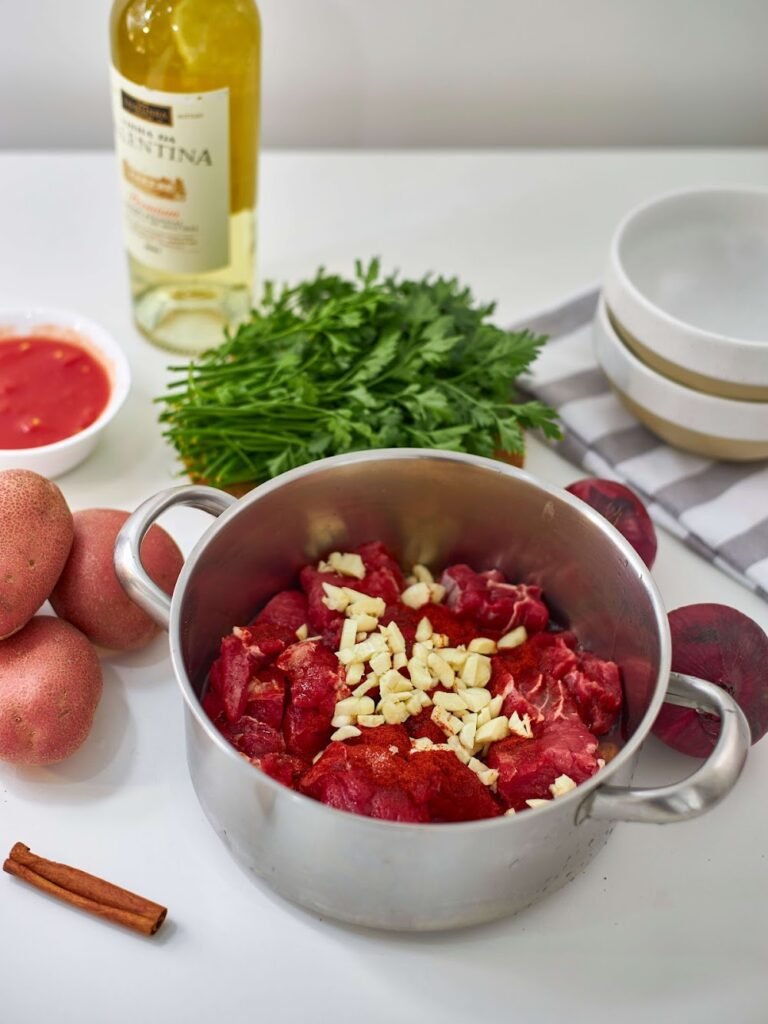 Marinate the Beef - How to Make Portuguese Beef Stew
