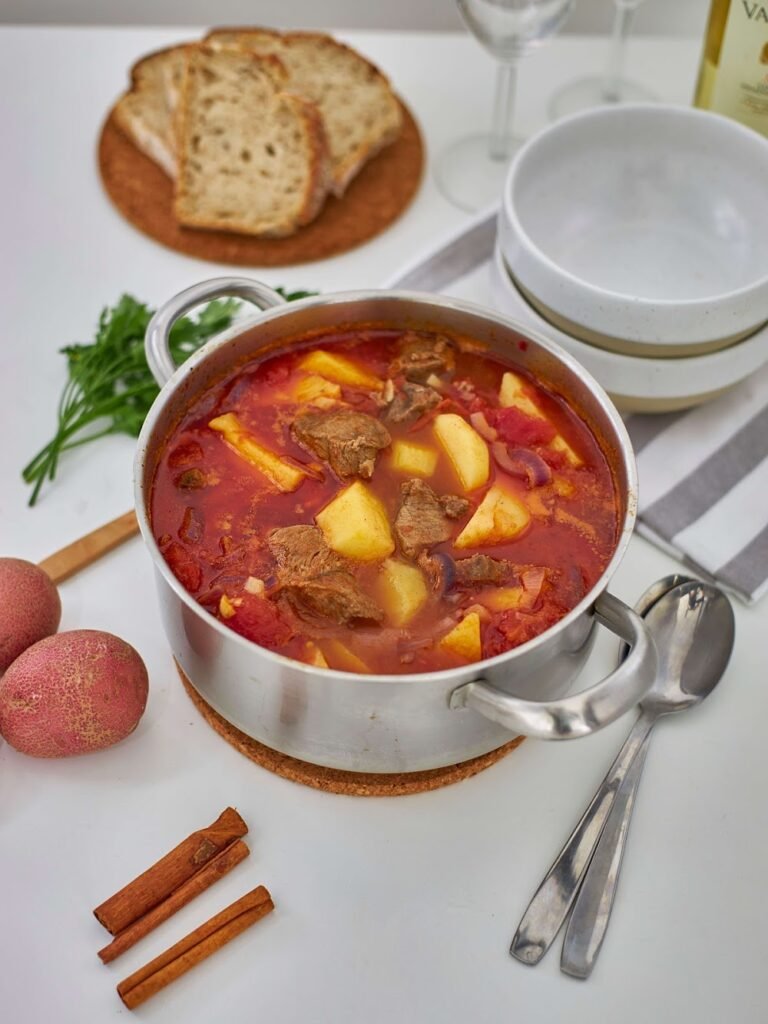 Add Liquid & Simmer - How to Make Portuguese Beef Stew