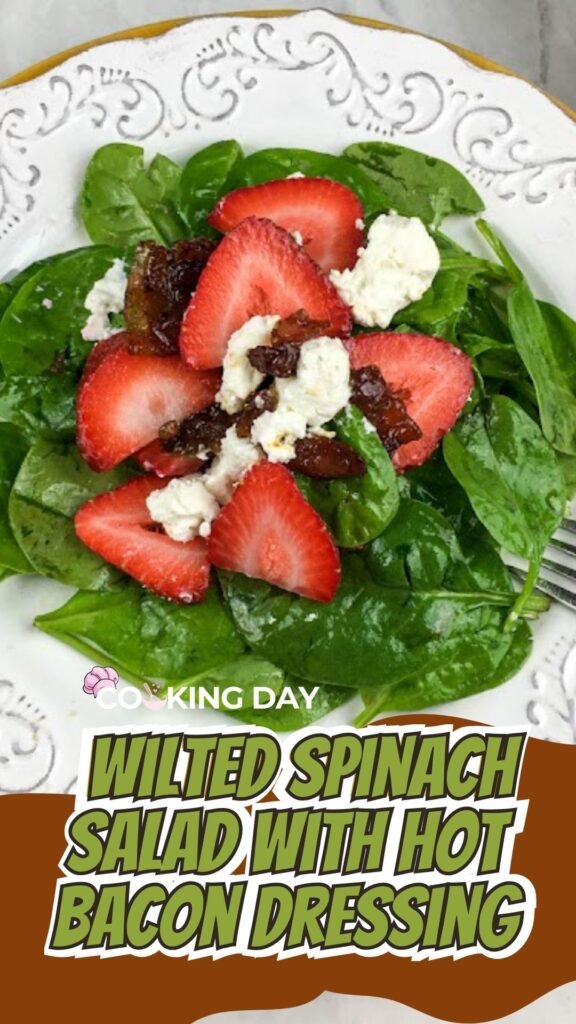 Wilted Spinach Salad with Hot Bacon Dressing, Savory and Timeless