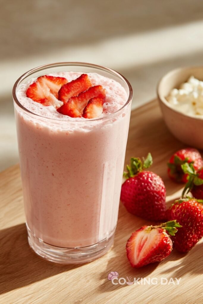 Sweet Creamy Strawberry Yogurt Smoothie – The Perfect Refreshing Drink for Any Time of Day