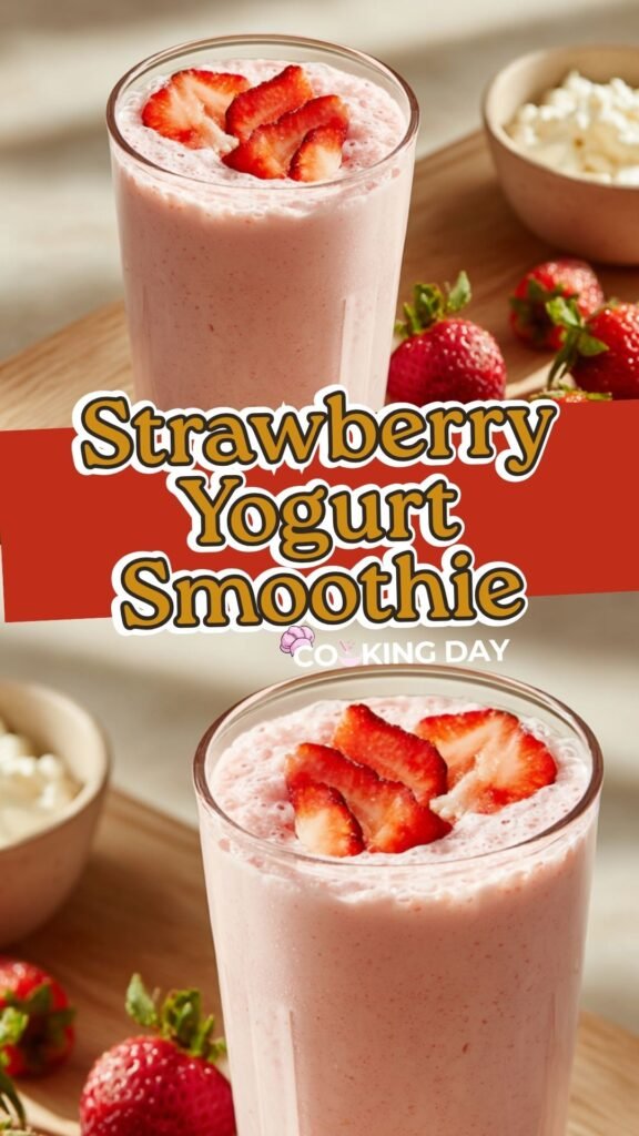 Sweet Creamy Strawberry Yogurt Smoothie – The Perfect Refreshing Drink for Any Time of Day