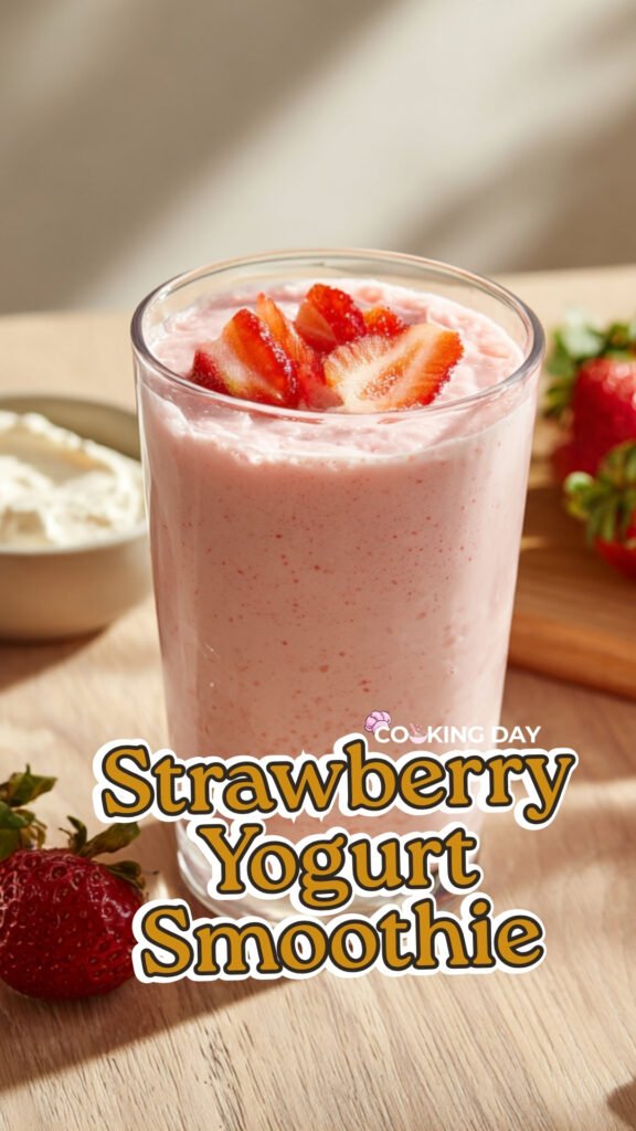 Easy Sweet Creamy Strawberry Yogurt Smoothie Recipe for a Healthy Refreshing Drink