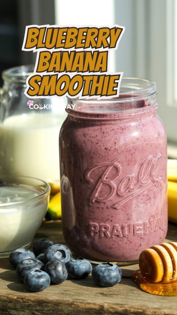5 Minute Blueberry Banana Smoothie – Creamy, Fresh, and Delicious