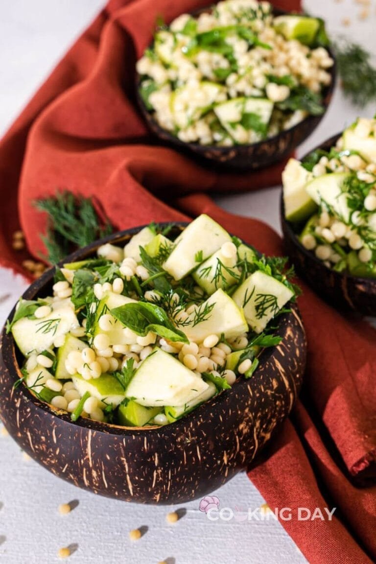 Apple Couscous Salad with Fresh Herbs and Lemon
