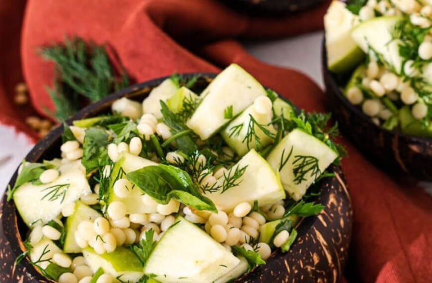 Apple Couscous Salad with Fresh Herbs and Lemon