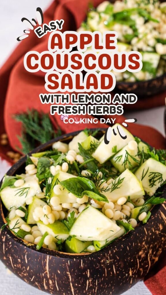 Easy Apple Couscous Salad with Lemon and Fresh Herbs