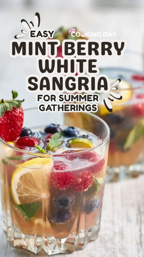 Easy Mint Berry White Sangria for Summer Gatherings