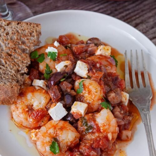 Easy Shrimp Saganaki with Feta and Tomato Sauce – Quick Mediterranean Dinner