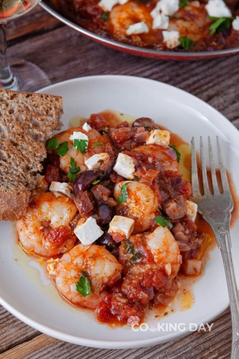 Easy Shrimp Saganaki with Feta and Tomato Sauce – Quick Mediterranean Dinner