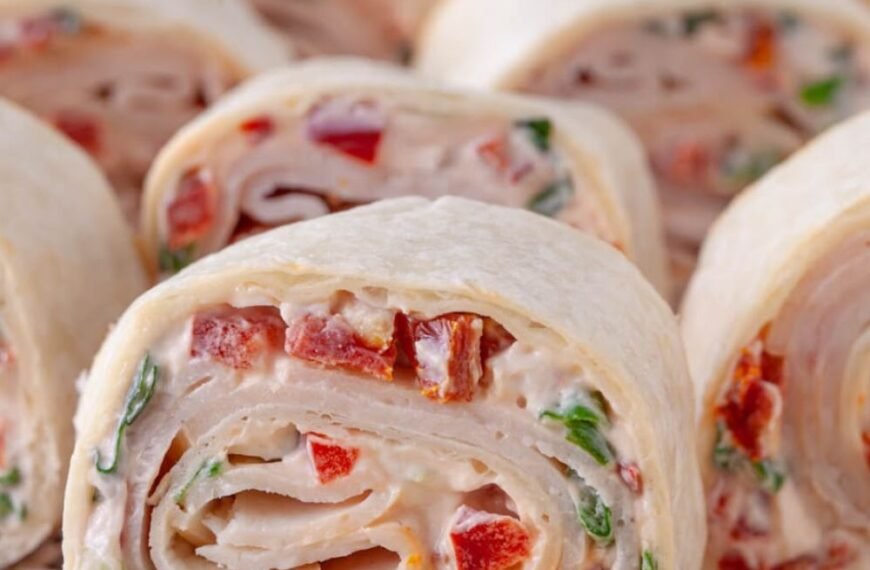 Easy Turkey Tomato Pinwheels (Creamy No Cook Appetizer)
