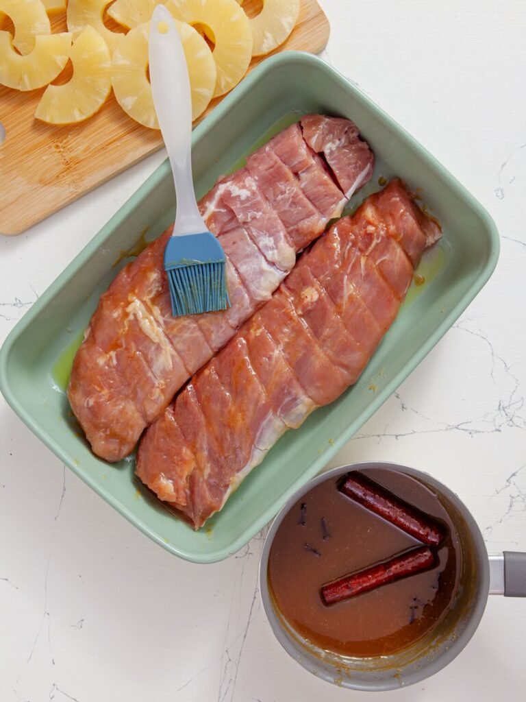 Step 4: Apply the First Layer of Glaze - Pineapple Pork Tenderloin