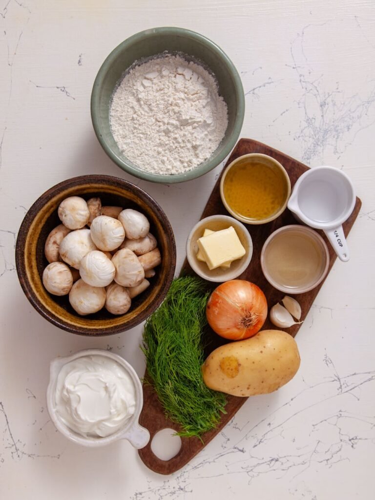 Ingredients for Potato Mushroom Pierogi