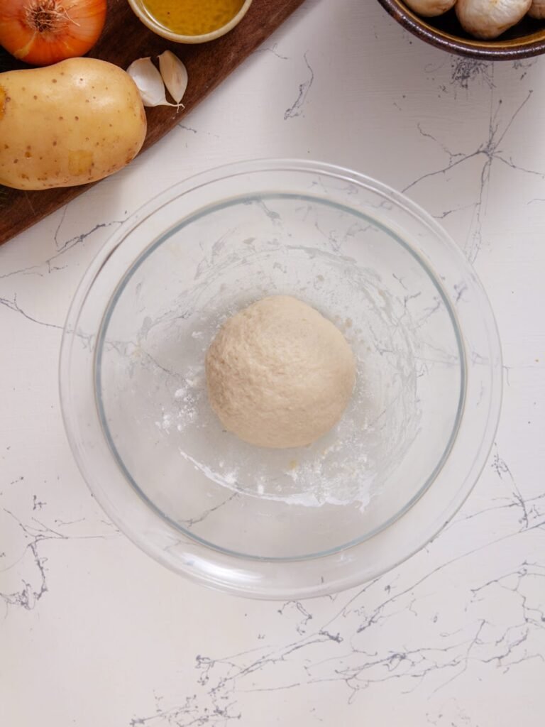 Step 1: Make the Dough -Potato Mushroom Pierogi