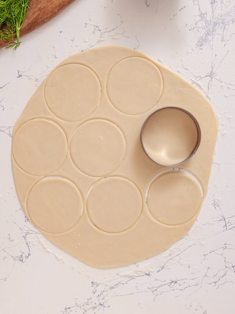Step 5: Roll and Cut the Dough - Potato Mushroom Pierogi