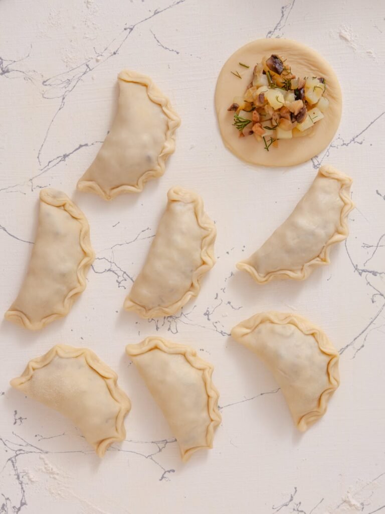 Step 6: Fill and Seal -Potato Mushroom Pierogi