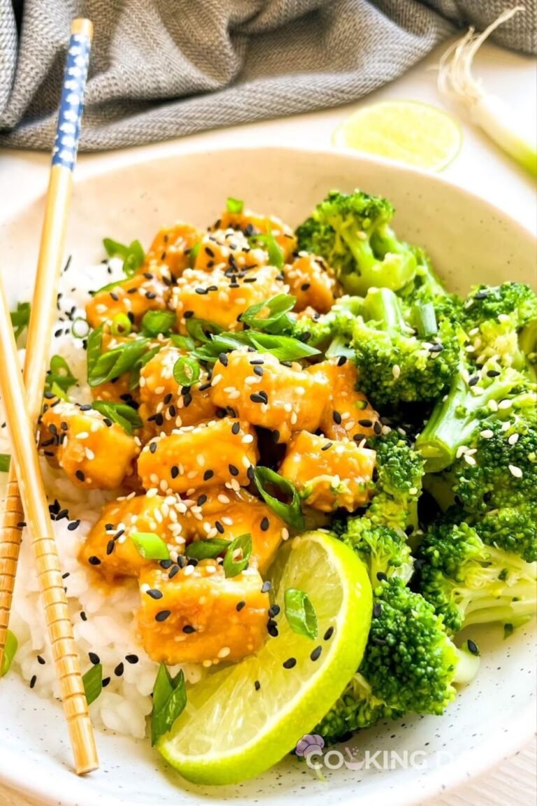Sesame Tofu Bowl – Crispy Tofu with Peanut Lime Sauce