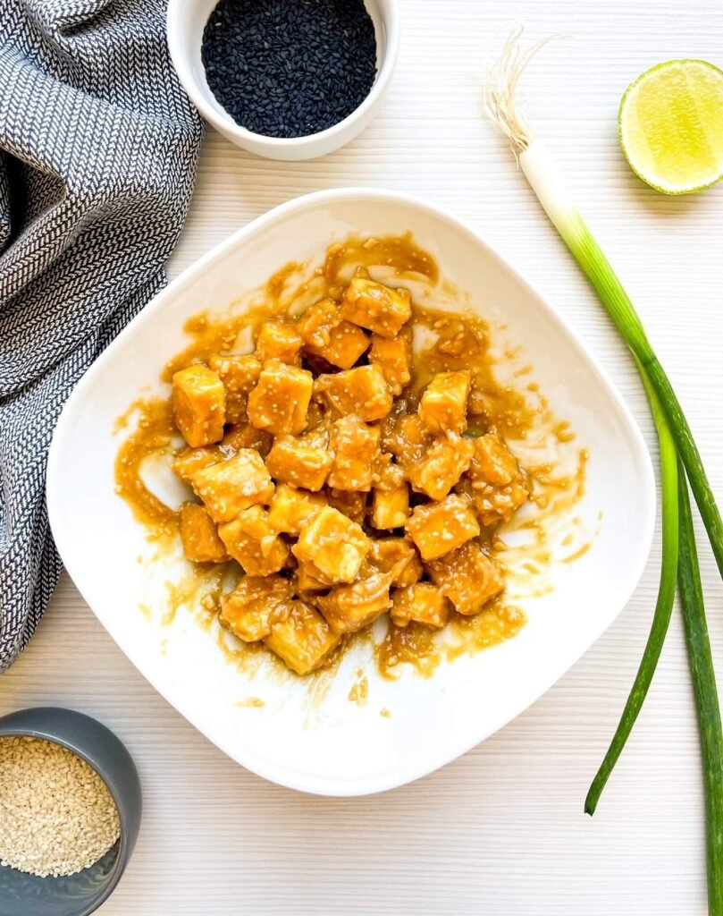 Step 6: Coat the Tofu - Sesame Tofu Bowl