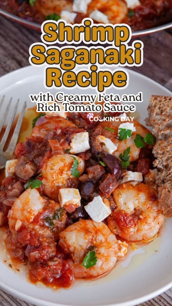 Shrimp Saganaki Recipe with Creamy Feta and Rich Tomato Sauce