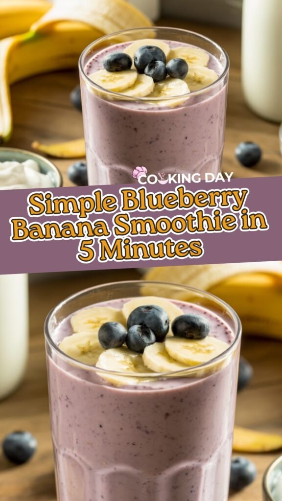 Simple Blueberry Banana Smoothie in 5 Minutes – Quick and Healthy Drink