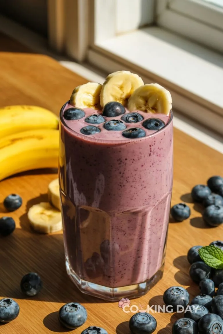 Simple Blueberry Banana Smoothie in 5 Minutes