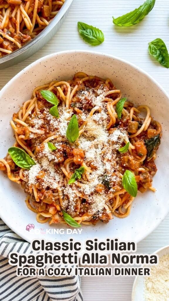 Classic Sicilian Spaghetti Alla Norma for a Cozy Italian Dinner