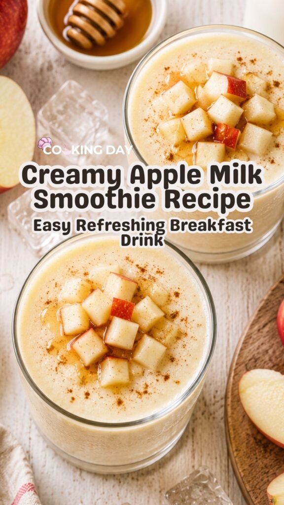 Creamy Apple Milk Smoothie Recipe – Easy Refreshing Breakfast Drink