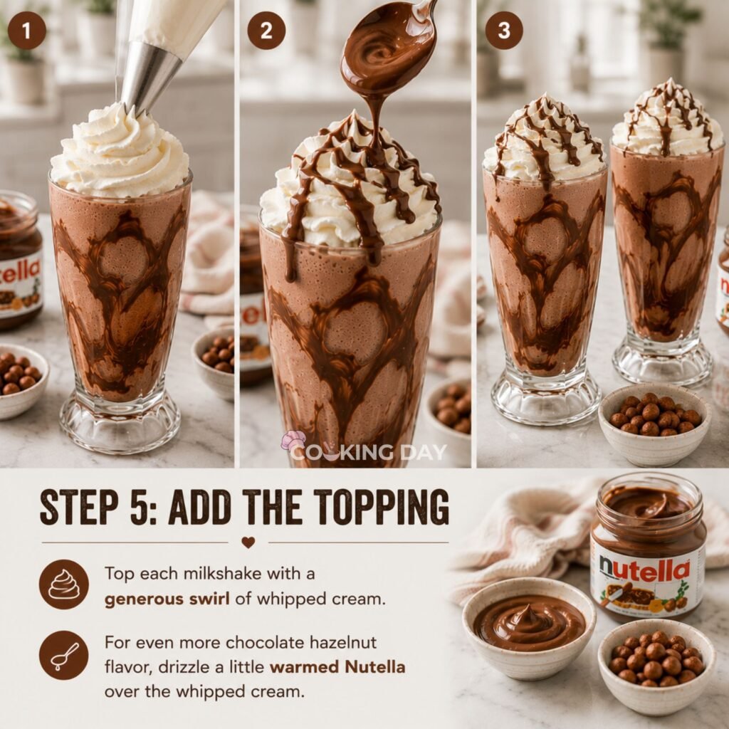 ADD THE TOPPING - NUTELLA MILKSHAKE