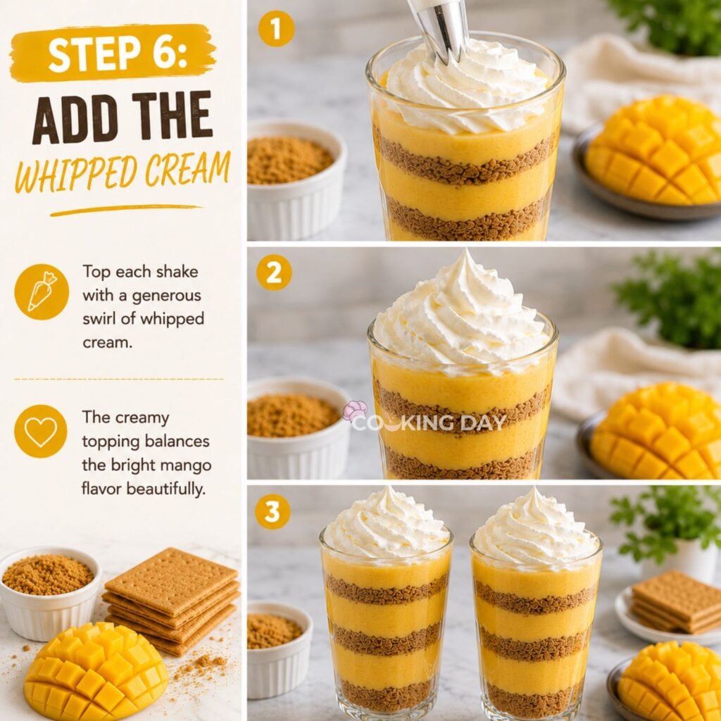ADD THE WHIPPED CREAM - MANGO GRAHAM SHAKE