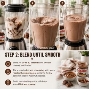 BLEND UNTIL SMOOTH - NUTELLA MILKSHAKE