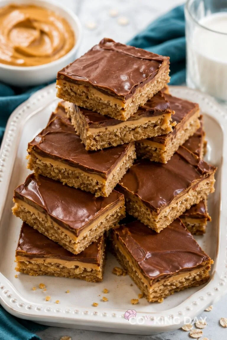 Chewy Peanut Butter Bars with Chocolate Frosting