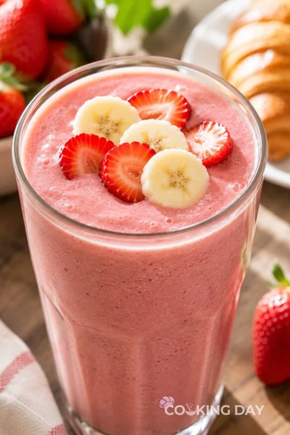 Creamy Banana Strawberry Smoothie