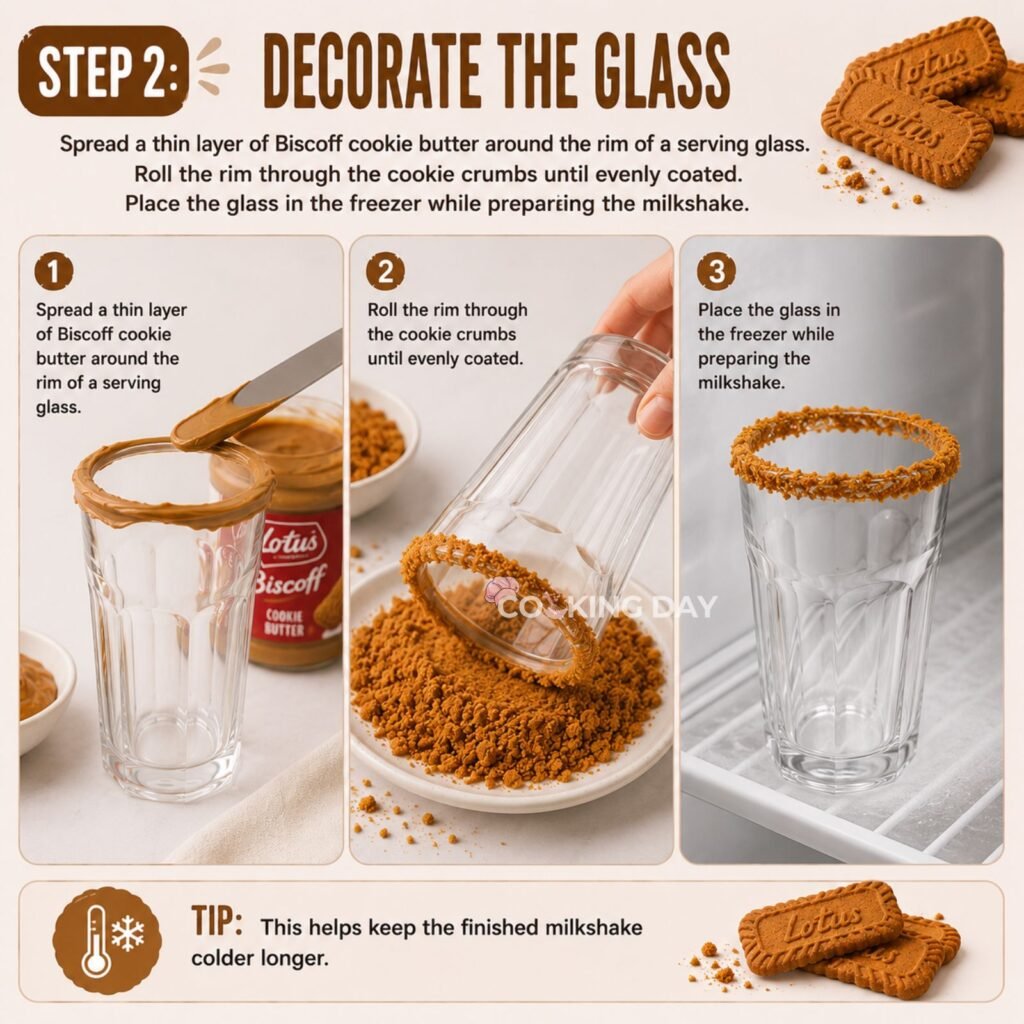 Decorate the Glass - Biscoff Milkshake