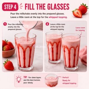 Fill the Glasses -- Strawberry Cheesecake Milkshake