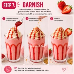 Garnish - Strawberry Cheesecake Milkshake