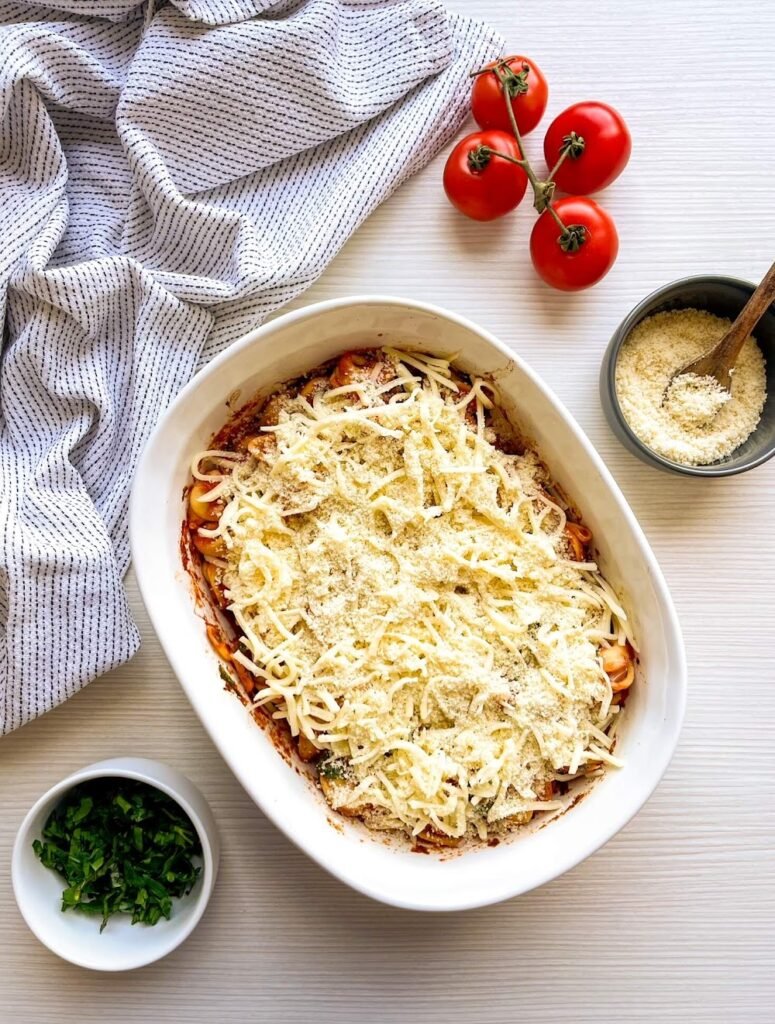 Add the Cheese - Cheesy baked tortellini casserole