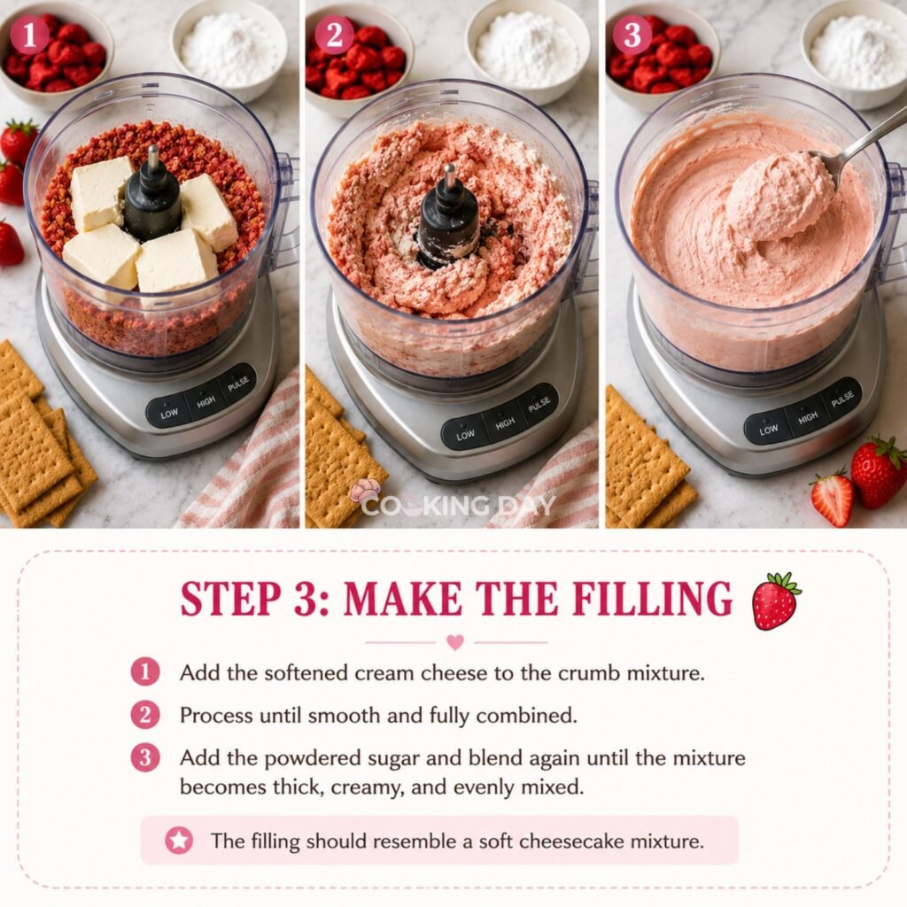 MAKE THE FILLING - STRAWBERRY CHEESECAKE TRUFFLES