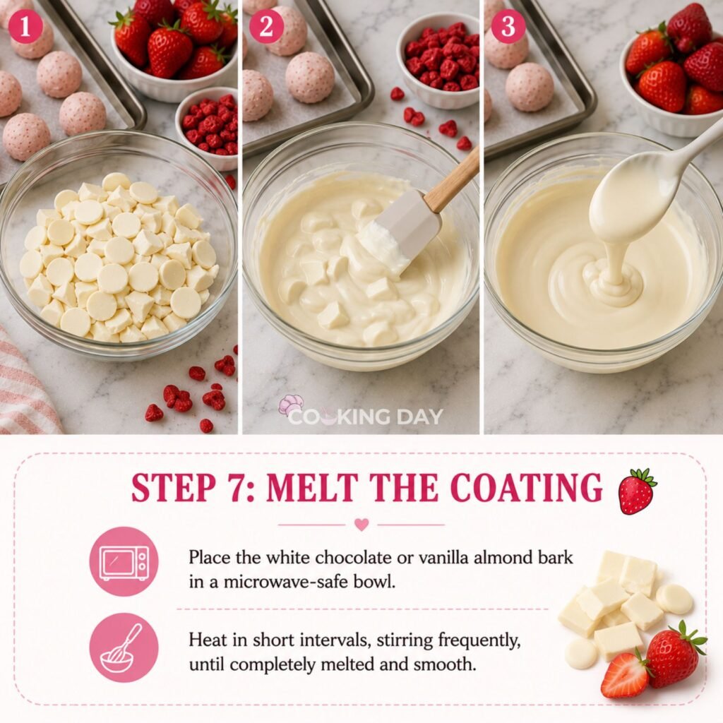 MELT THE COATING - STRAWBERRY CHEESECAKE TRUFFLES