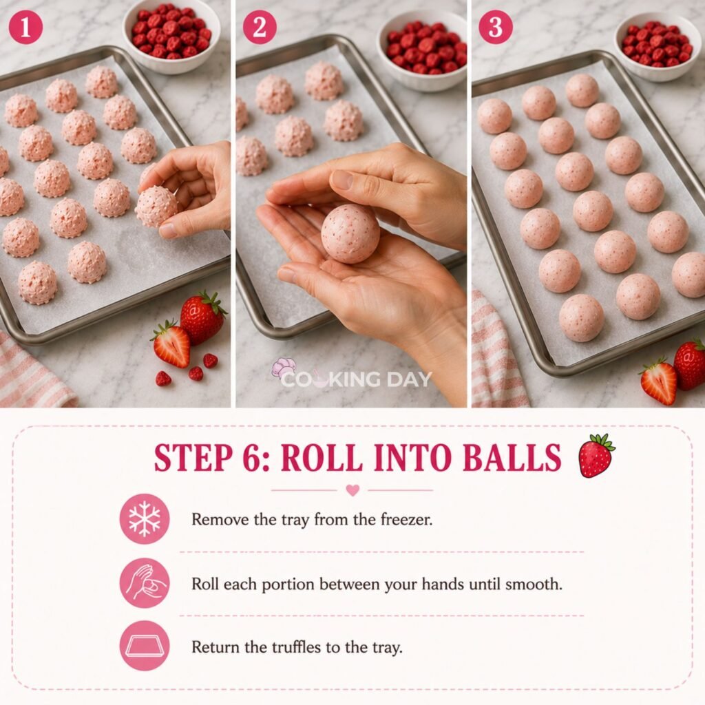 ROLL INTO BALLS - STRAWBERRY CHEESECAKE TRUFFLES