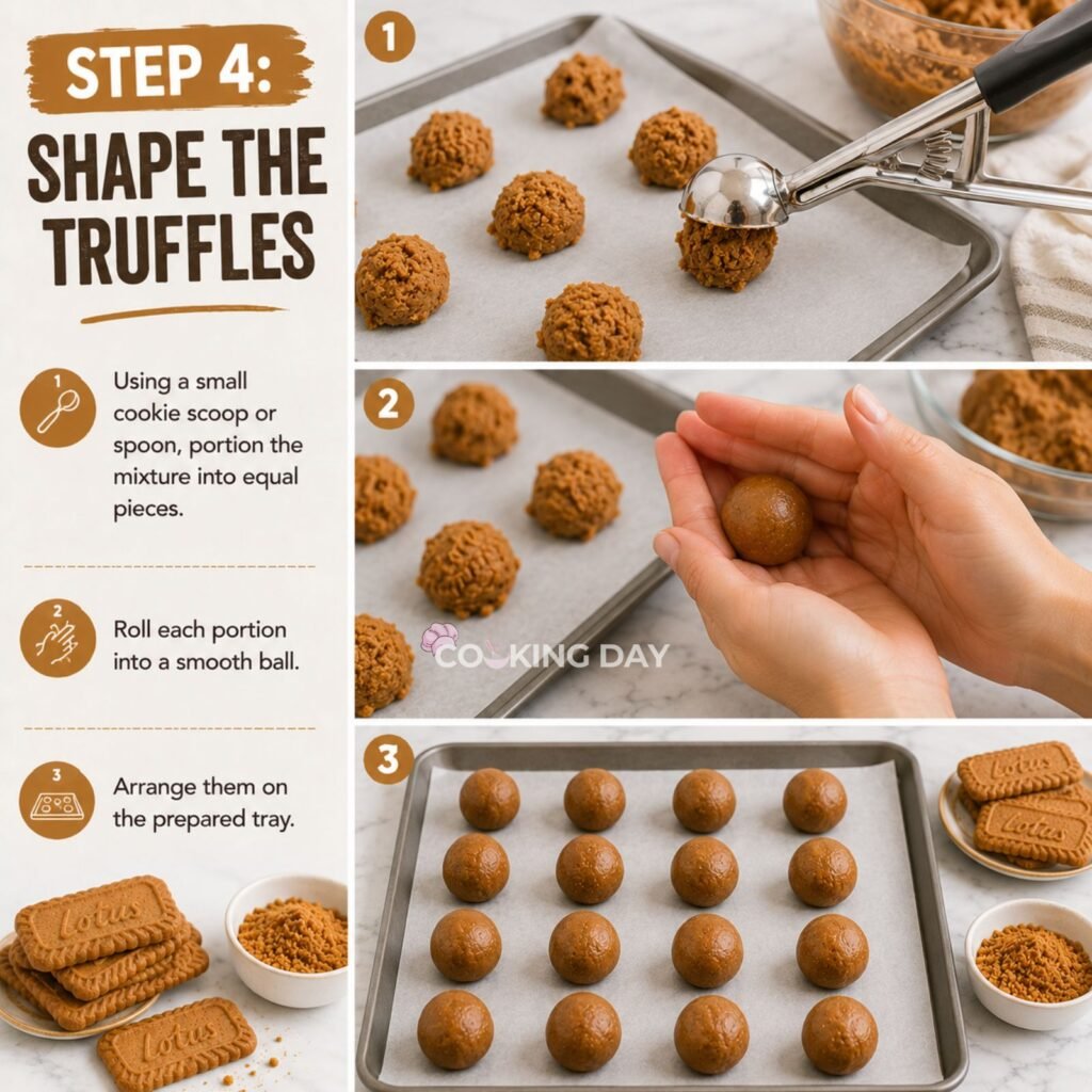SHAPE THE TRUFFLES - BISCOFF TRUFFLES WITH WHITE CHOCOLATE COATING