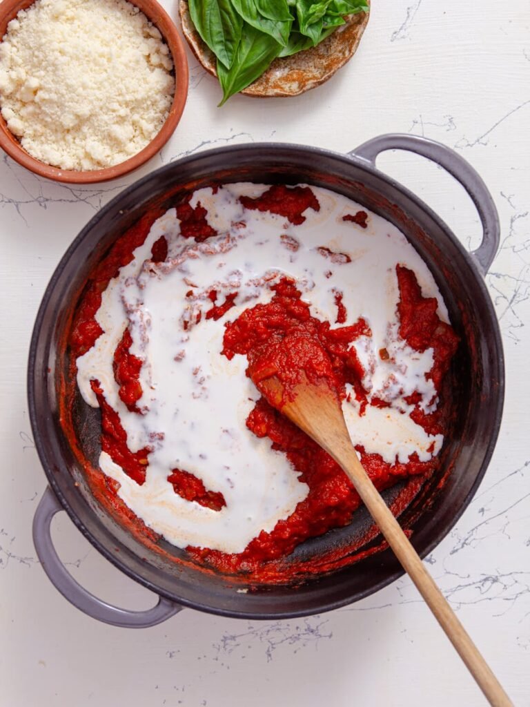 Build the Sauce - Rigatoni Vodka Pasta