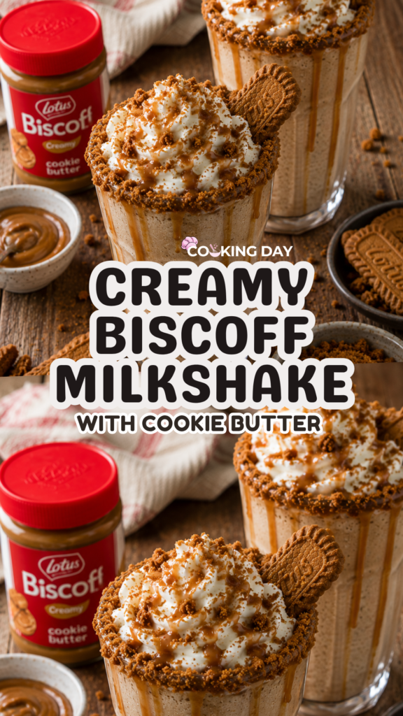 Creamy Biscoff Milkshake with Cookie Butter – Easy Dessert Drink