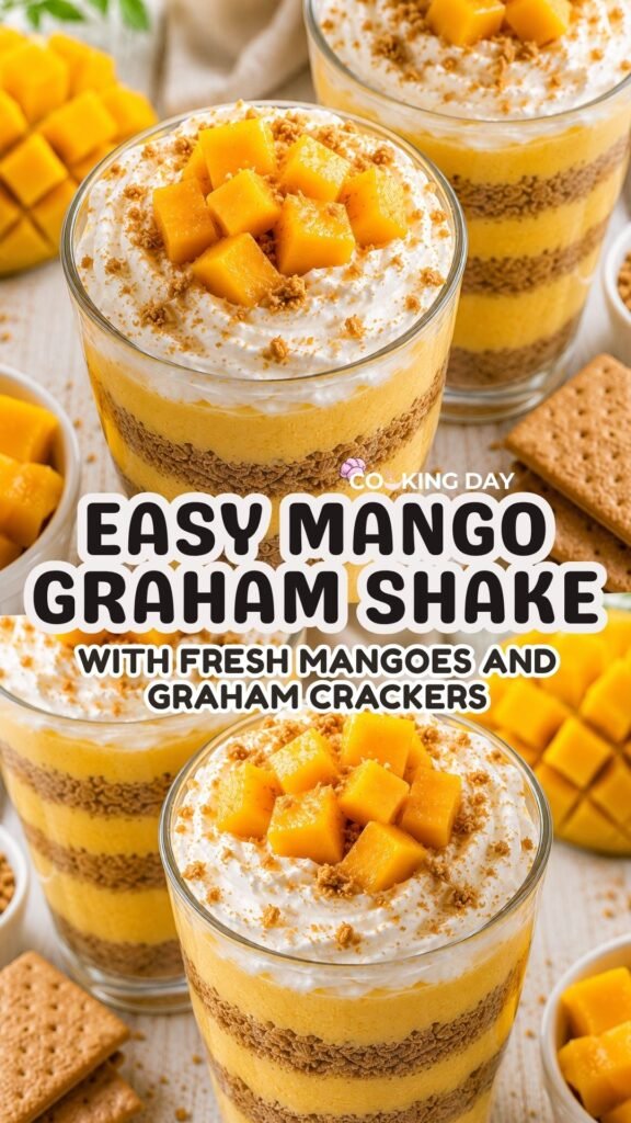 Easy Mango Graham Shake with Fresh Mangoes and Graham Crackers