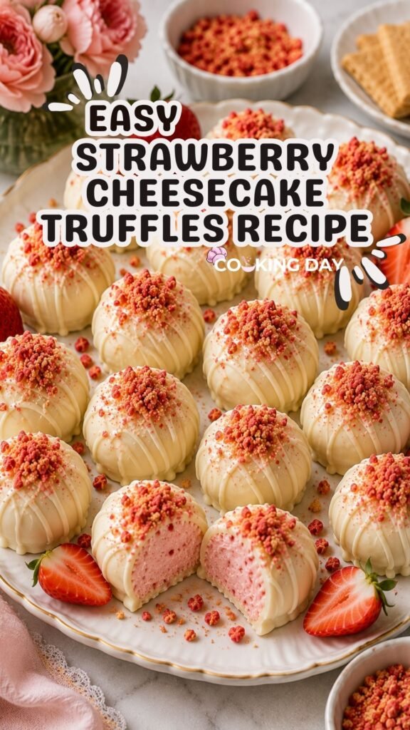 Easy Strawberry Cheesecake Truffles Recipe