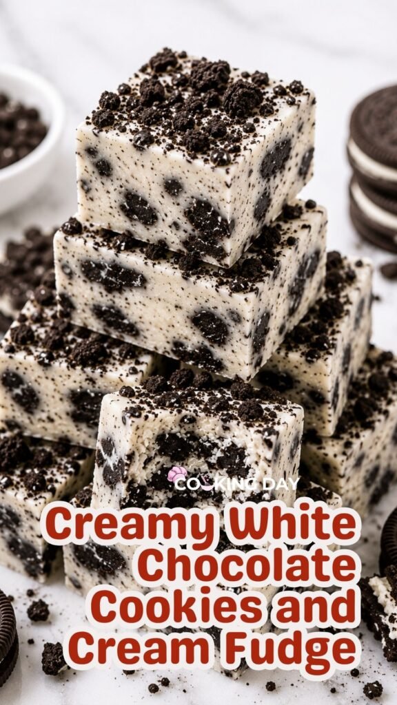 Creamy White Chocolate Cookies and Cream Fudge