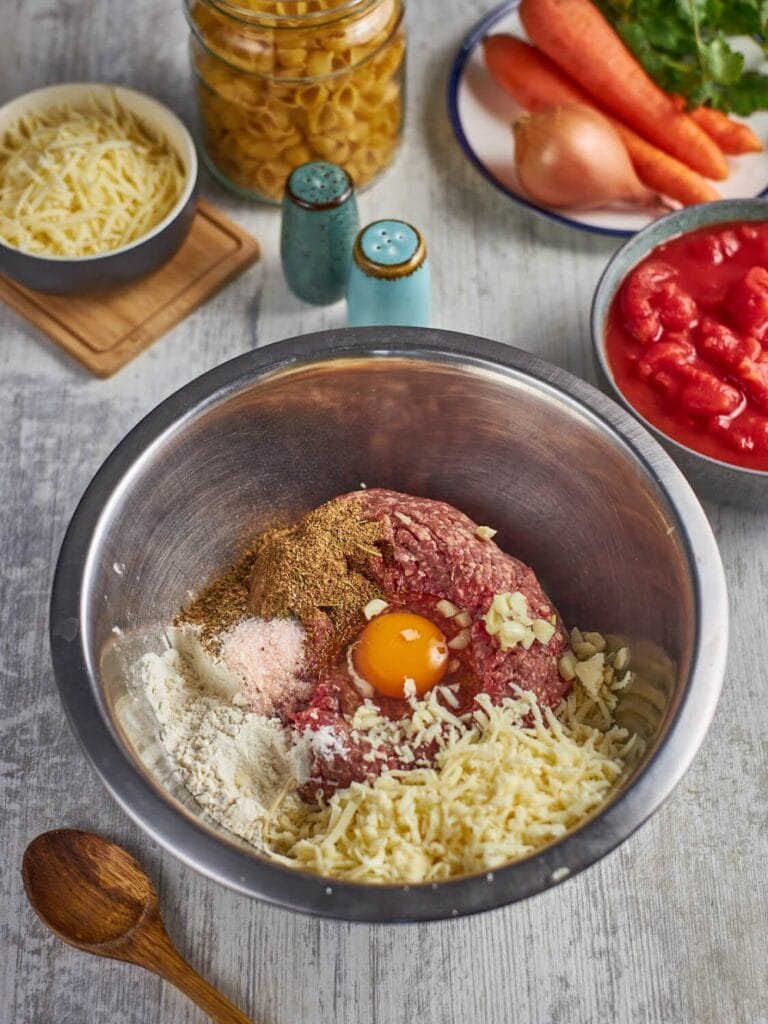 Make the Meatball Mixture - Easy Italian Meatball Soup