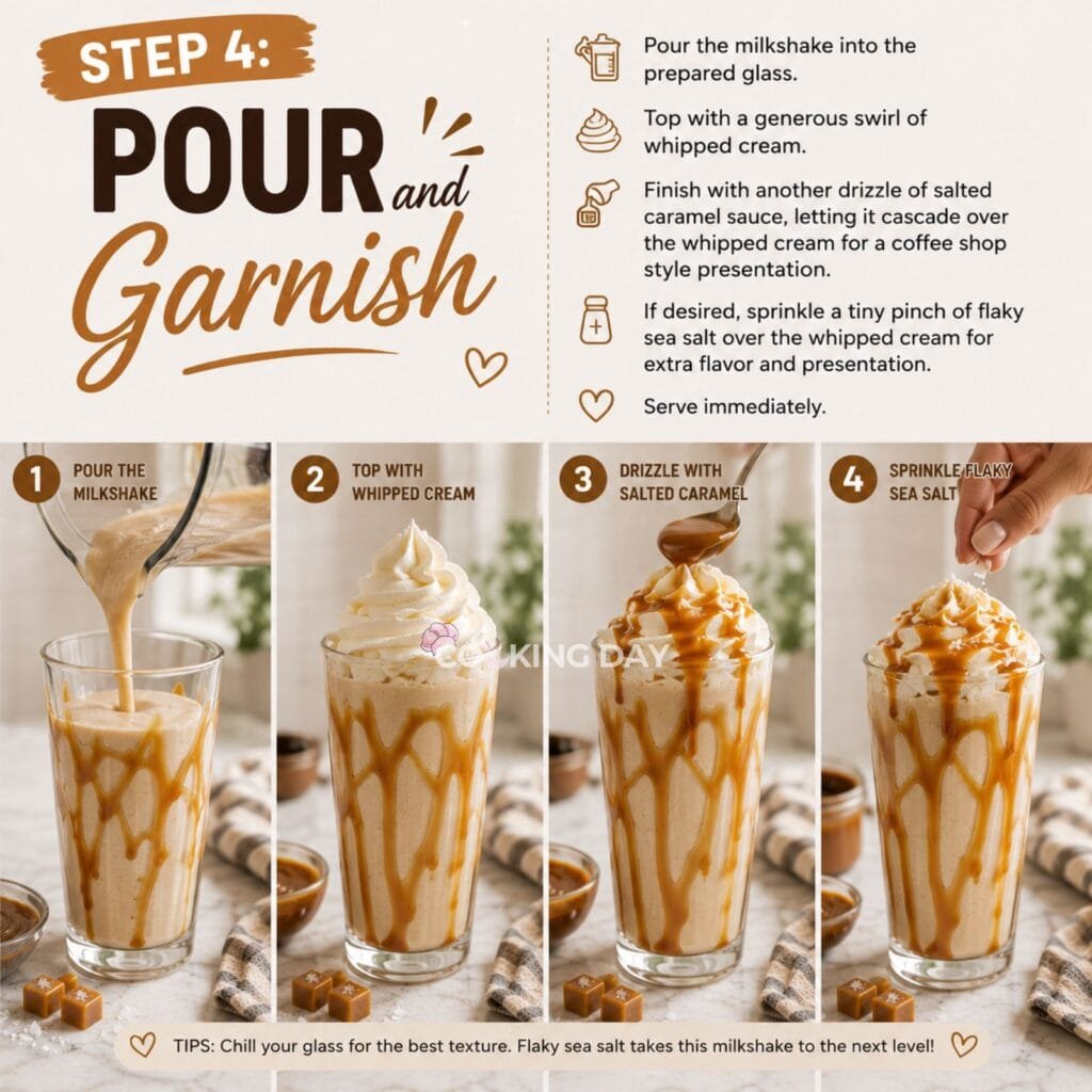Pour and Garnish -Salted Caramel Milkshake