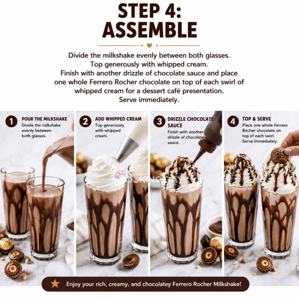 Step 4: Assemble- EASY FERRERO ROCHER MILKSHAKE