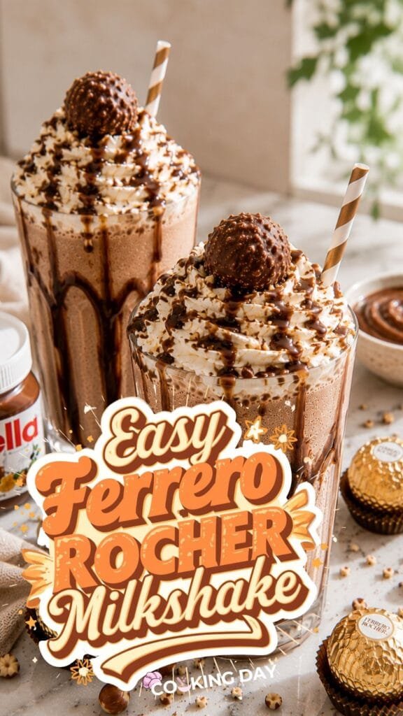 Creamy Ferrero Rocher Chocolate Milkshake