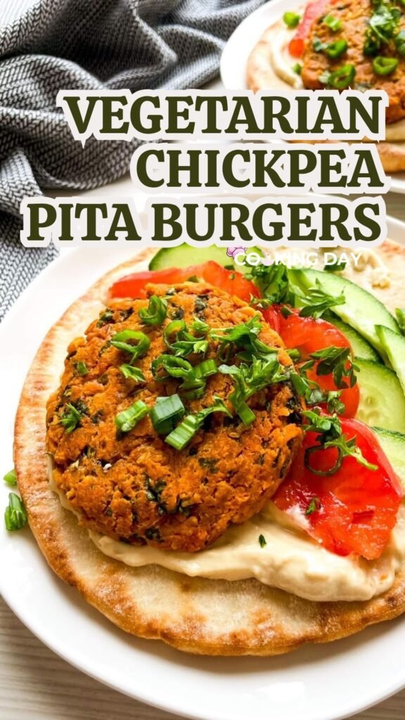 Vegetarian Chickpea Pita Burgers