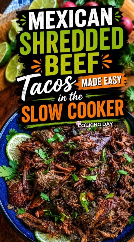 Mexican Shredded Beef Tacos Made Easy in the Slow Cooker